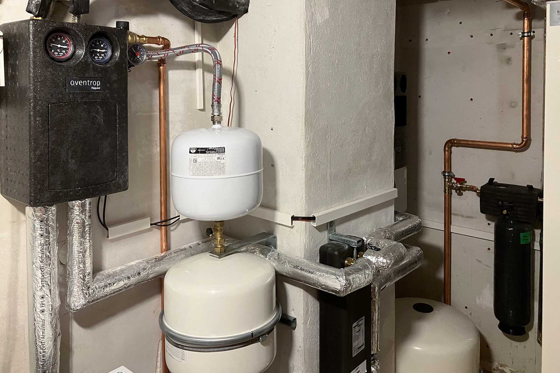 Installation im Keller