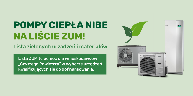 Pompy ciepła NIBE na liście ZUM