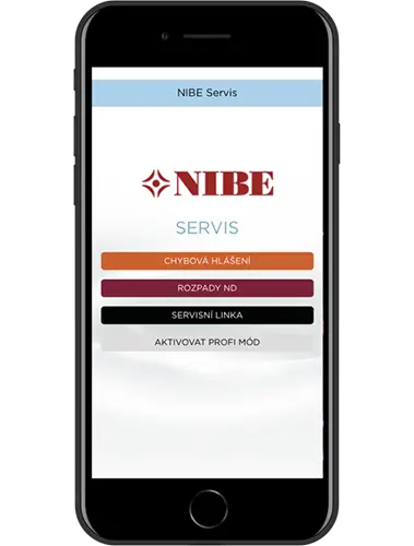 mobilní aplikace NIBE