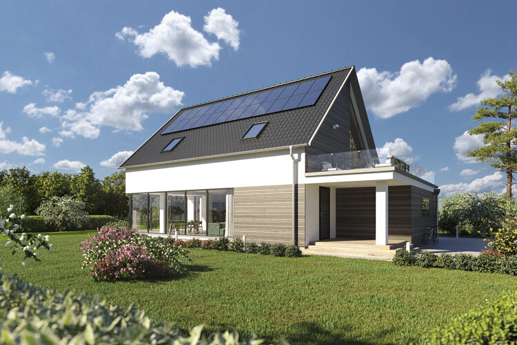 NIBE sončna elektrarna na hiši