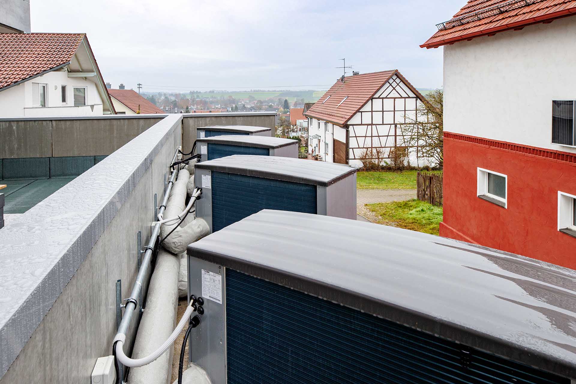 Wärmepumpen Rückansicht