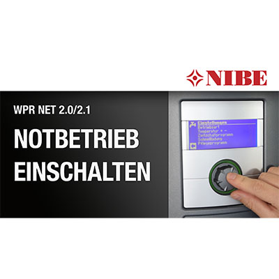 NIBE Support Video Notbetrieb einschalten beim WPR-NET Regler