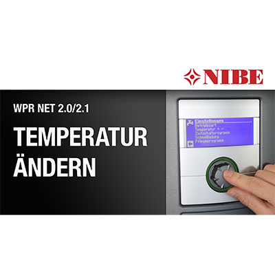 NIBE Support Video Temperatur ändern beim WPR-NET Regler