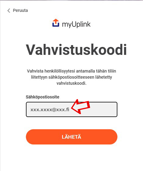 myUplink henkilöllisyyden vahvistaminen