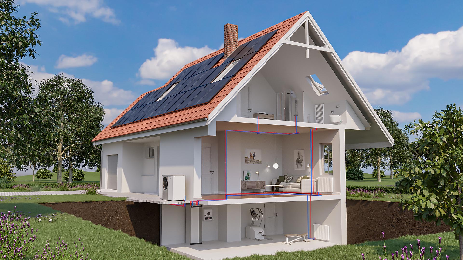 Heiztechnik im Haus
