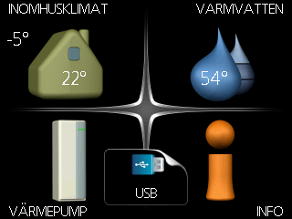 Välj USB-menyn och tryck på OK.