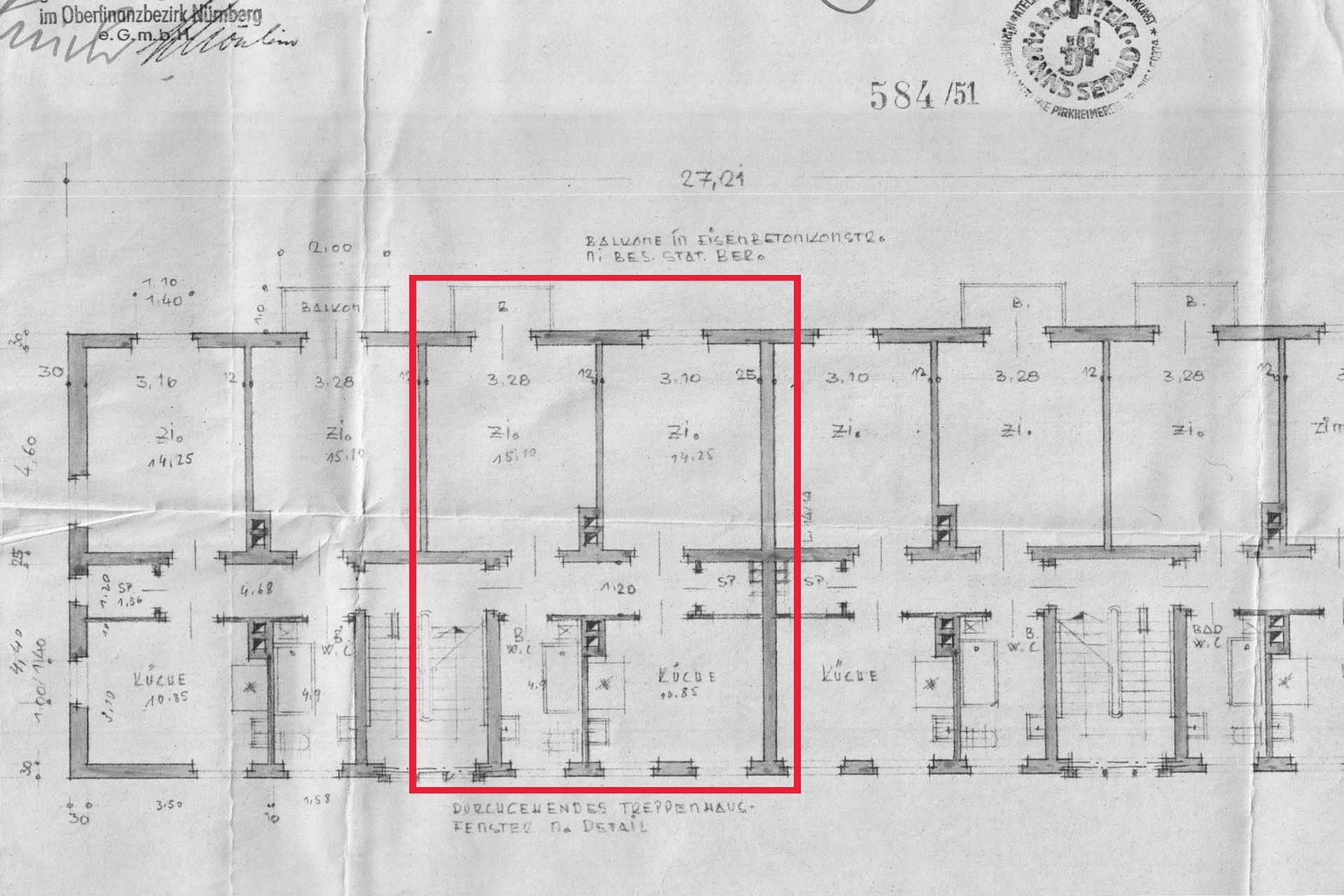 Grundriss der Wohnung