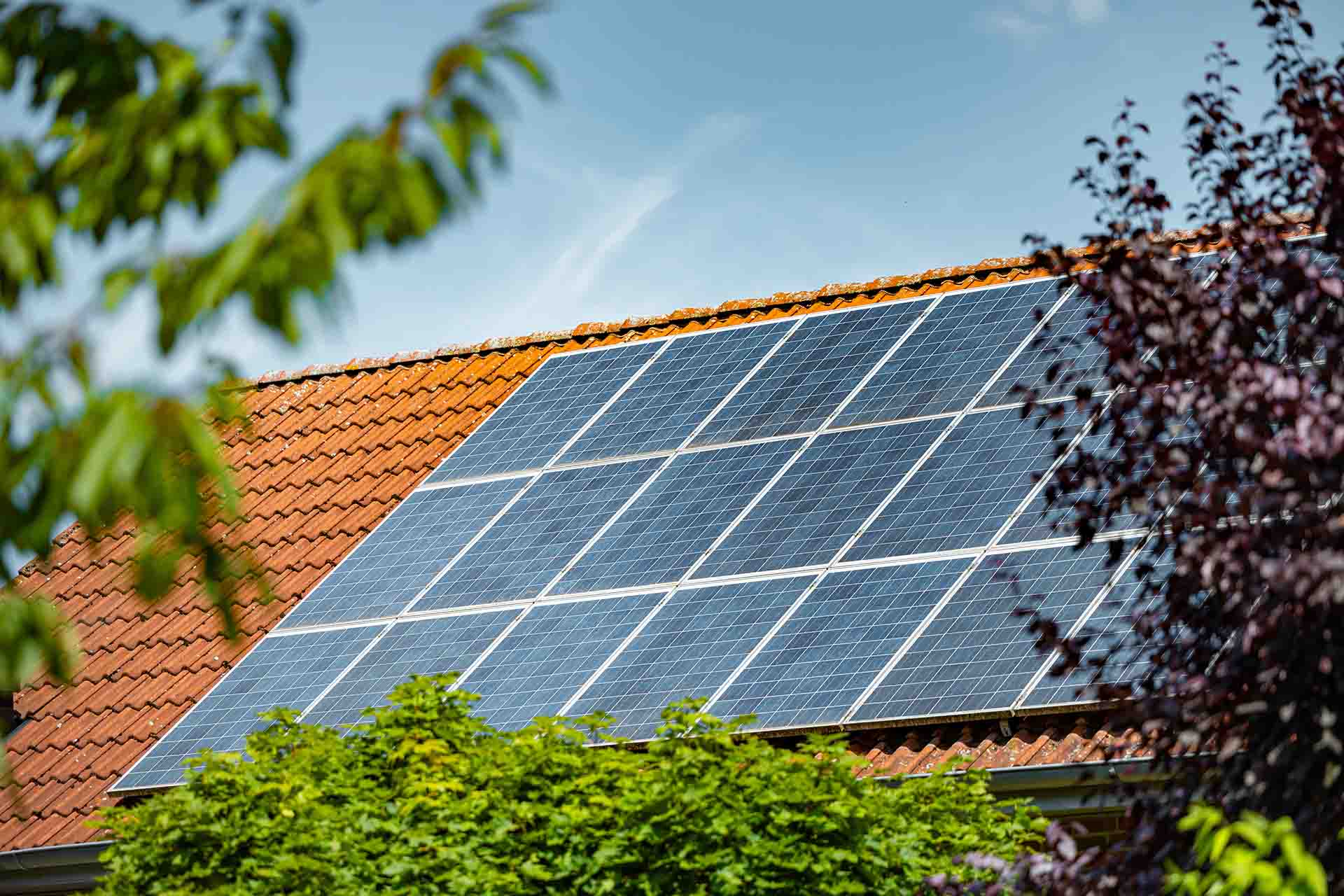 PV-Anlage auf dem Dach in Didderse