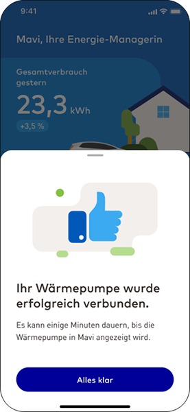 EnBW zuhause+ App Mavi 