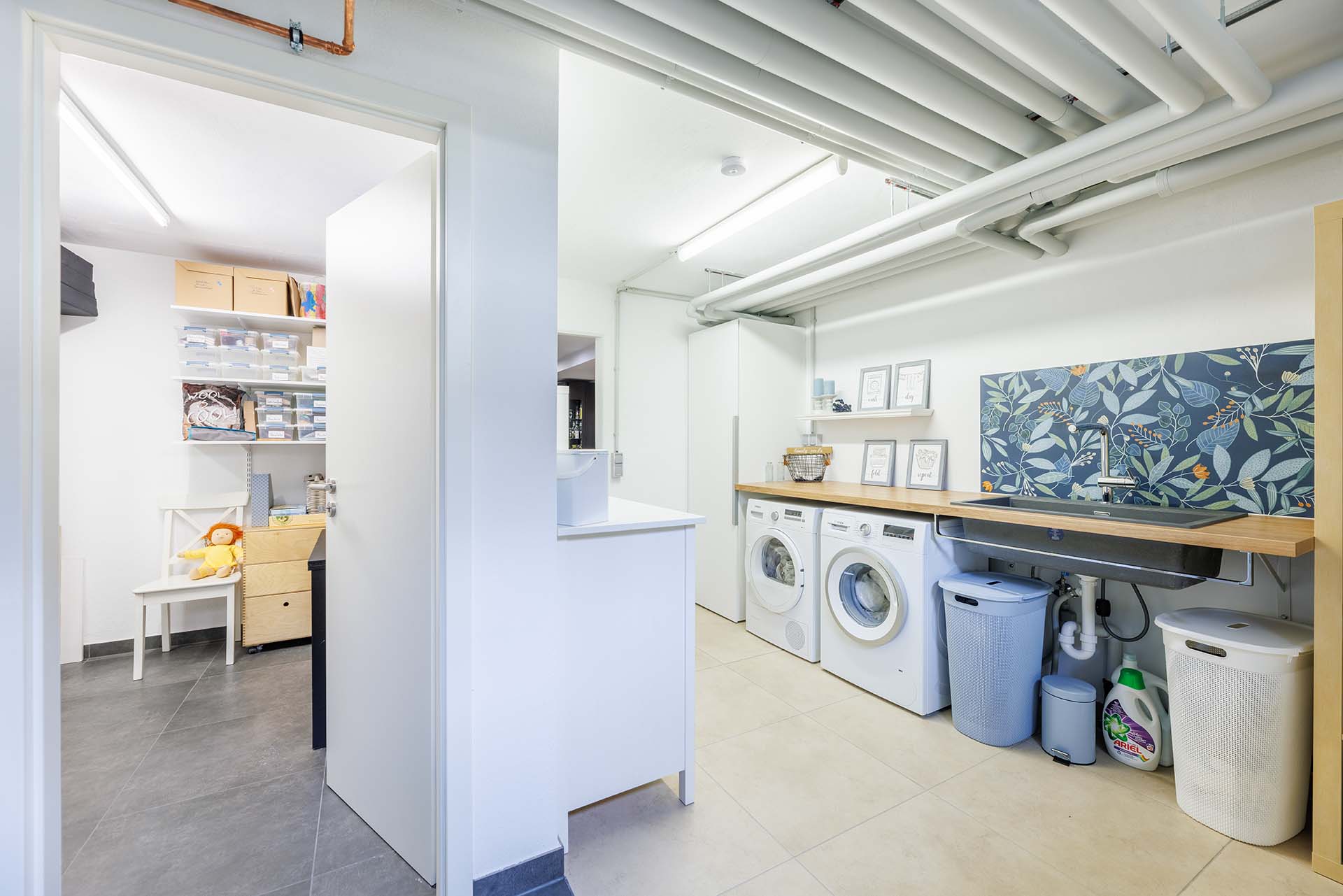 HWR und Bastelraum im Keller