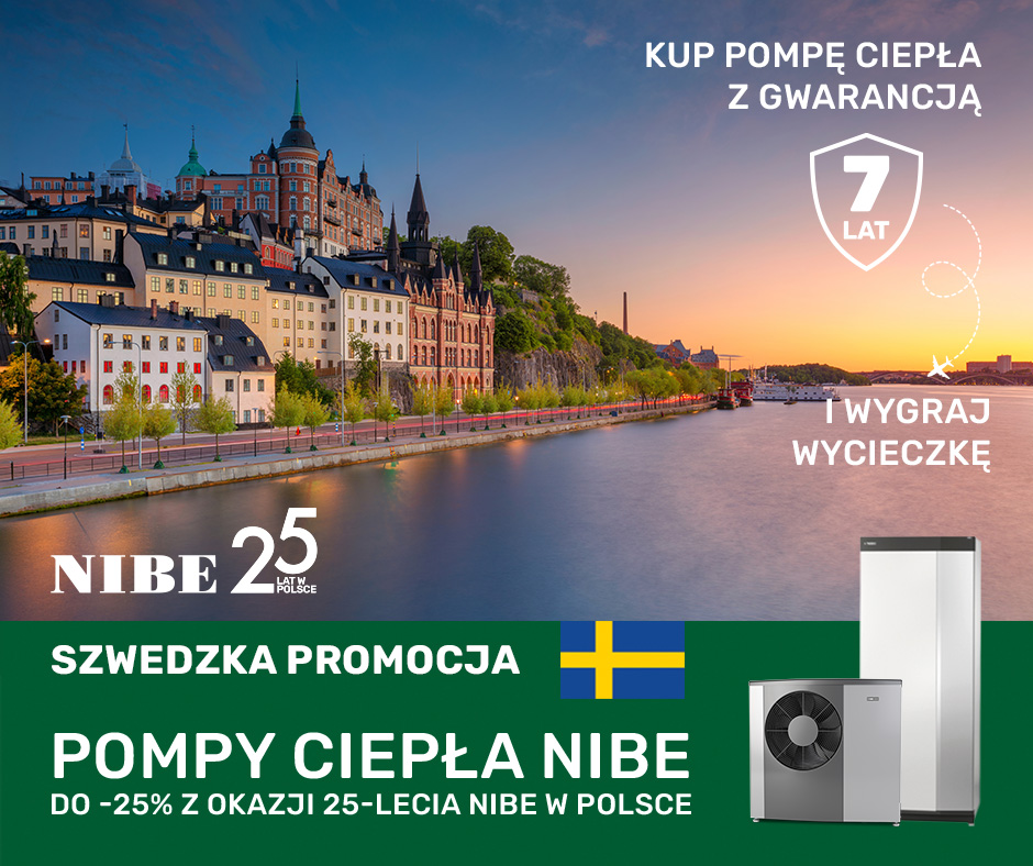 Szwedzka Promocja do -25% z okazji 25-lecia NIBE w Polsce