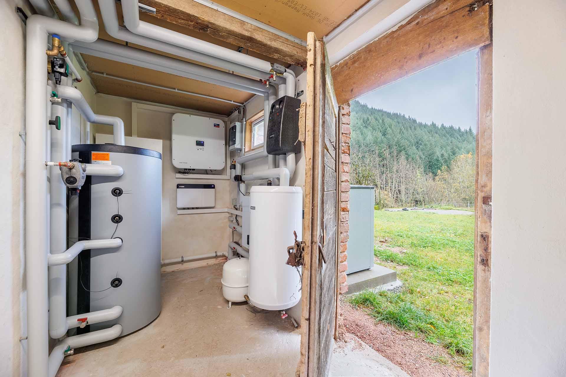 Kurze Wege von Außeneinheit in den Technikraum