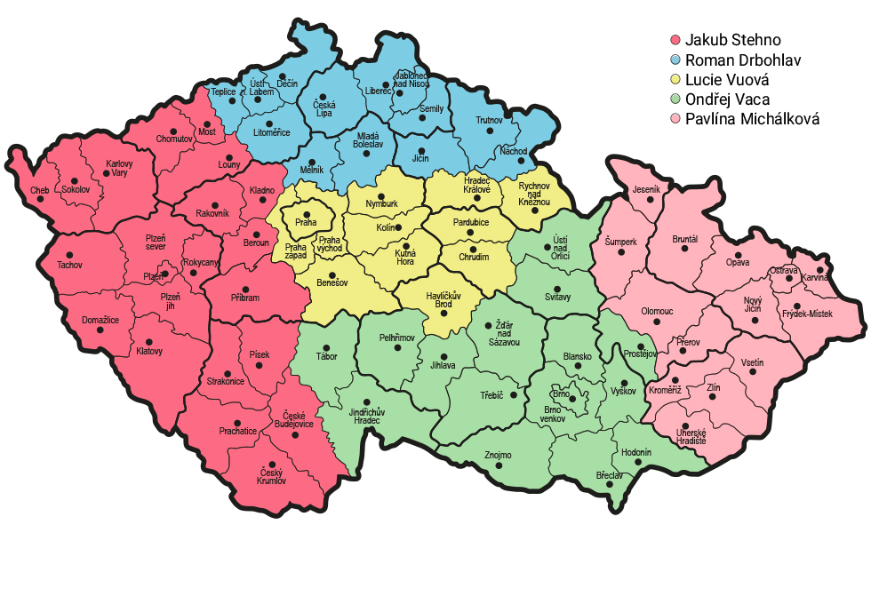mapa obchodních zástupců NIBE