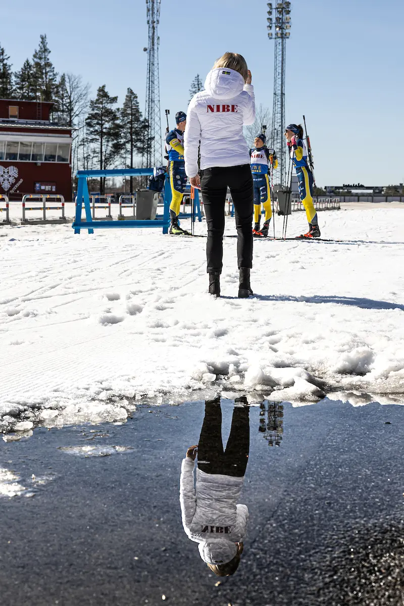 NIBE på Östersunds skidstadion, Östersund med Martin Ponsiluoma, Anna-Karin Hejdenberg och Ella Halvarsson.
