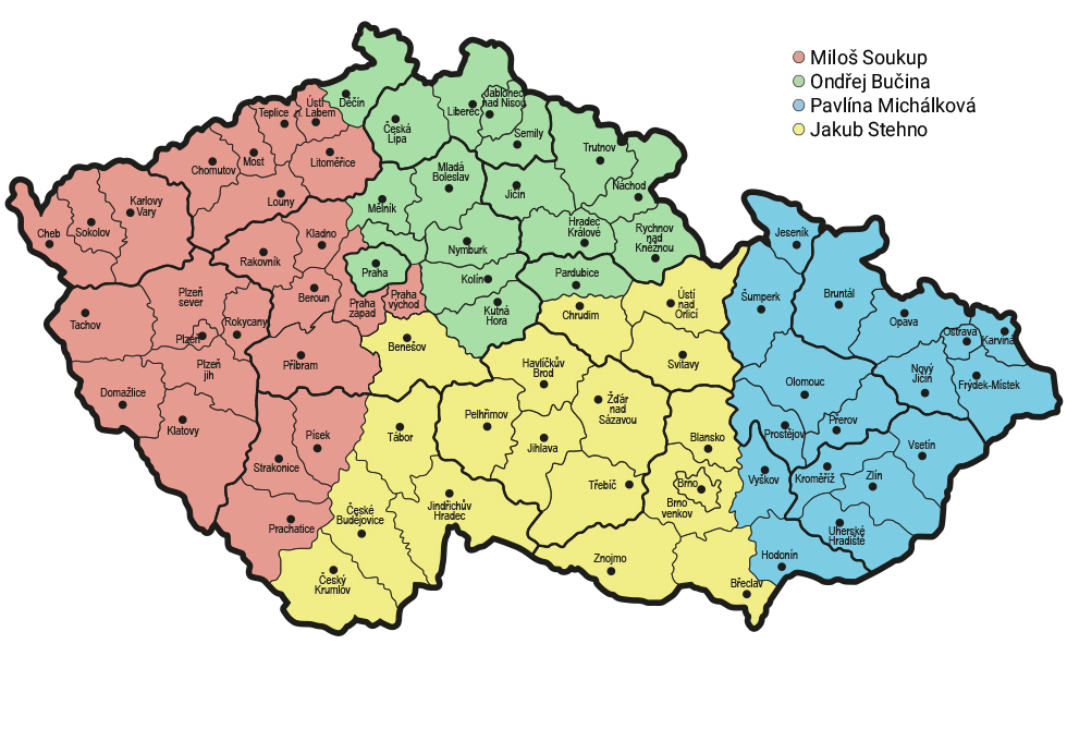 mapa obchodních zástupců NIBE