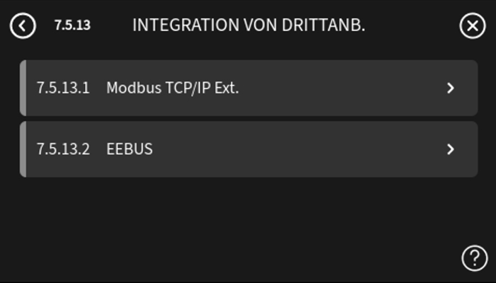 NIBE Wärmepumpe Menü Integration