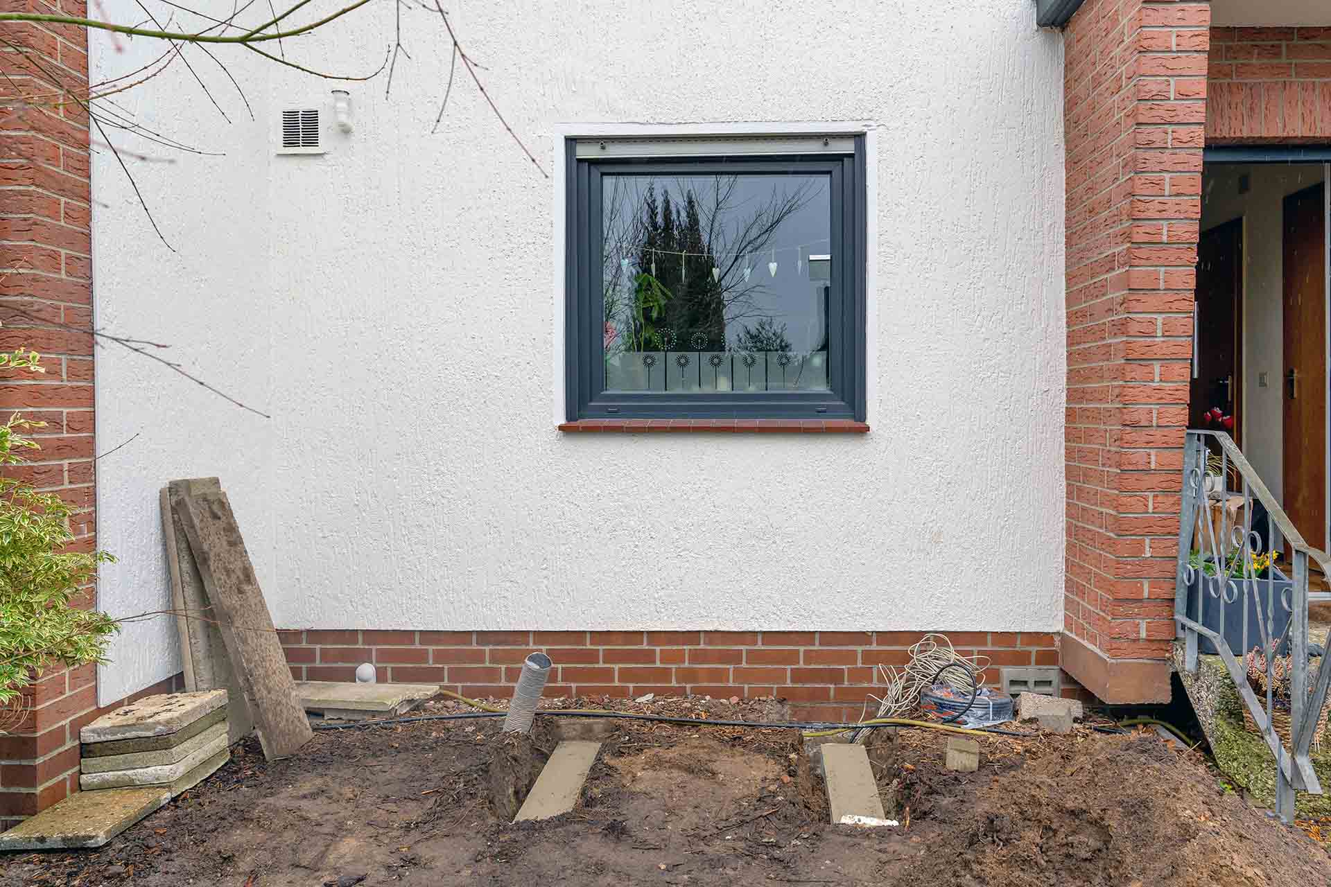 Fundament für die Außeneinheit