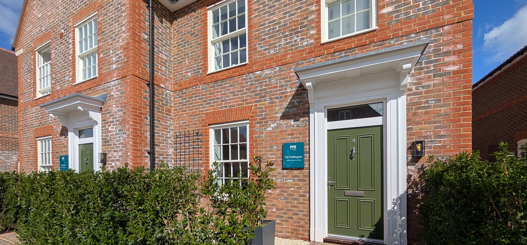 A picture of the front of a new build house at Welbourn
