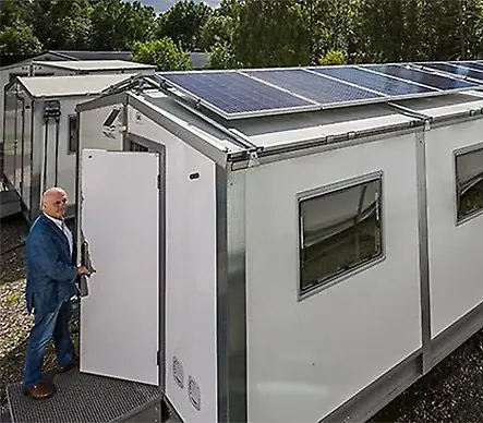 Solar power from nibe delivers energy to emergency housing and schools in refugee camps