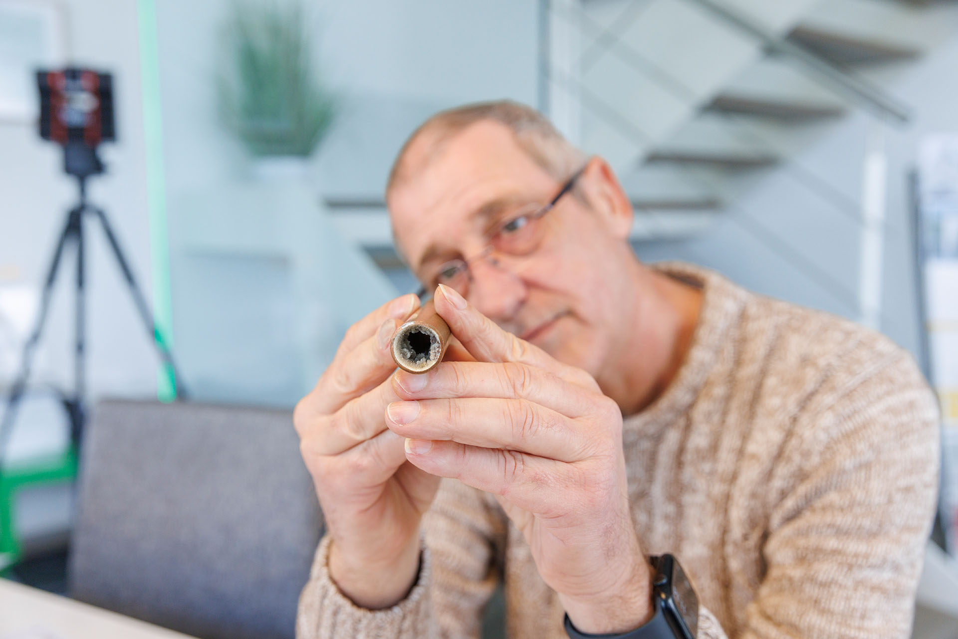 Massive Verkalkung der alten Rohre